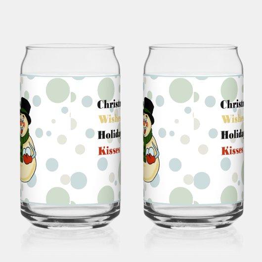 Snowman Soda Glass Blikvorm Glas (Links)