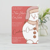 "Snowman Soiree" Nieuwjaarsgala uitnodigingen (Staand voorkant)