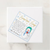 Snowman Soup Christmas Hot Chocolate Gift Favor Bedankjes Labels (In situ)