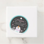 Snowman Soup-kerstcadeautje met warme chocolade Bedankjes Labels (In situ)