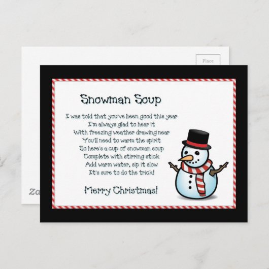 Snowman Soup Quote Briefkaart (Voorkant / Achterkant)