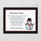 Snowman Soup Quote Briefkaart (Voorkant)