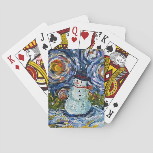 Snowman-speelkaarten Pokerkaarten (Achterkant)