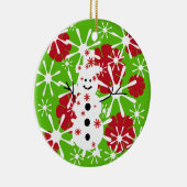 Snowman Splotch Keepslag Ornament (Rechts)