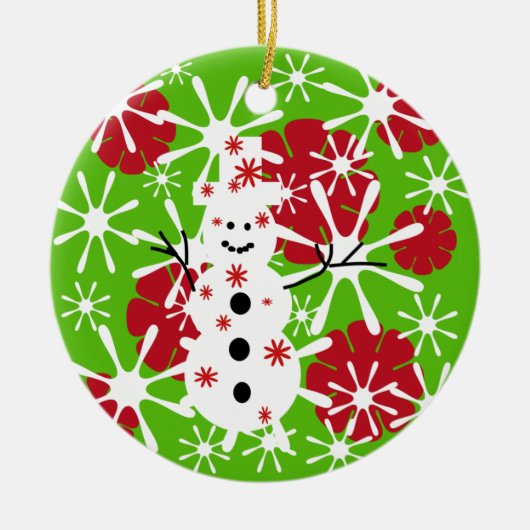 Snowman Splotch Keepslag Ornament (Voorkant)