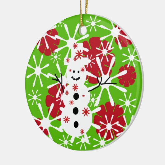 Snowman Splotch Keepslag Ornament (Links)