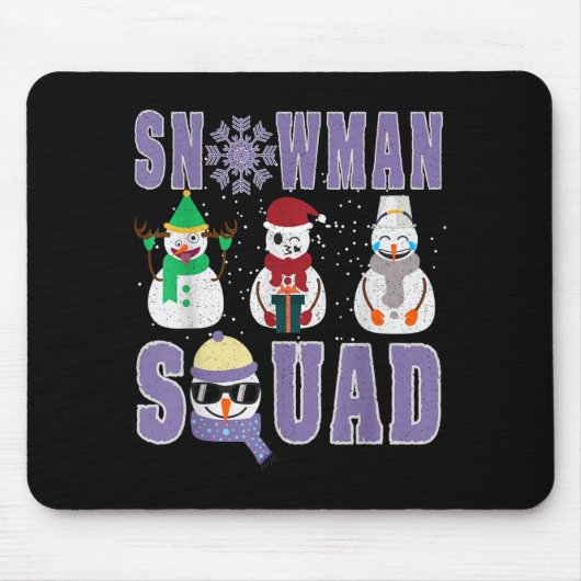 Snowman Squad Funny Family Matching, Teacher And S Muismat (Voorkant)