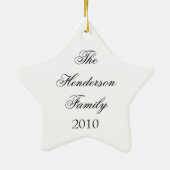 Snowman Star Family Holiday Ornament (Achterkant)