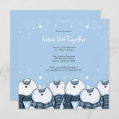 Snowman Stargazers | Uitnodigingen van feestpartij (Voorkant / Achterkant)