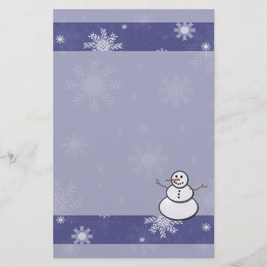 Snowman Stationery Briefpapier (Voorkant)