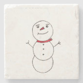 Snowman Stenen Onderzetter (Voorkant)