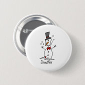 Snowman Stick Figuur Button (Voorkant /achterkant)