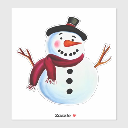 Snowman Sticker (Vel)