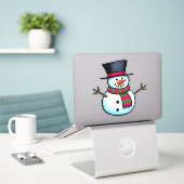 Snowman Sticker (Laptop op bureau)