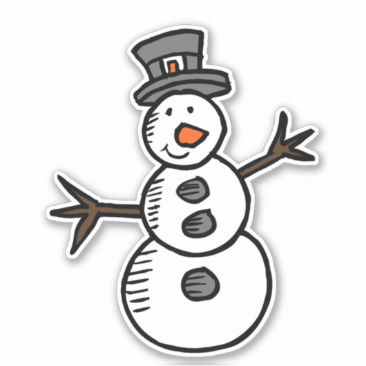 Snowman Sticker (Voorkant)
