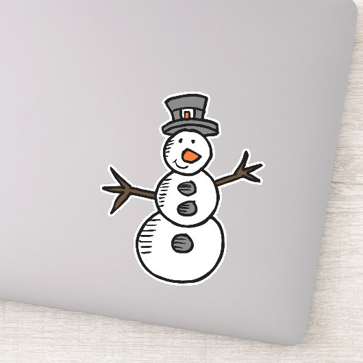 Snowman Sticker (Detail)