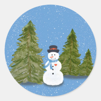 Snowman sticker 