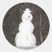 Snowman Sticker glimlachen (Voorkant)