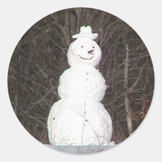 Snowman Sticker glimlachen (Voorkant)