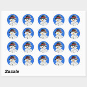 Snowman Stickers Envelope Seals (Vel)