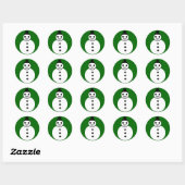 Snowman Stickers glimlachen (Vel)
