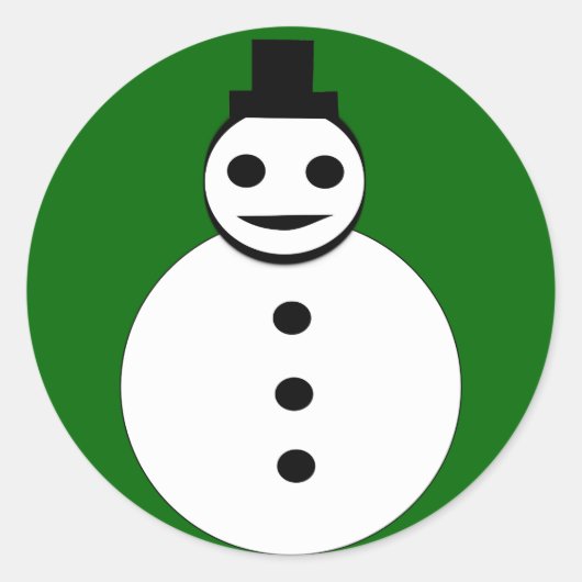 Snowman Stickers glimlachen (Voorkant)