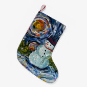 Snowman Stocking Kleine Kerstsok (Voorkant (Hangend))