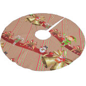 Snowman Stripe Elves Kerstboom Rok (Gekanteld)