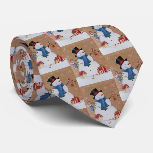 Snowman Stropdas (Opgerold)