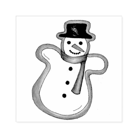 Snowman Sugar Cookie Hanukkah Kerstfeestdag Rubberstempel (Afrduk)
