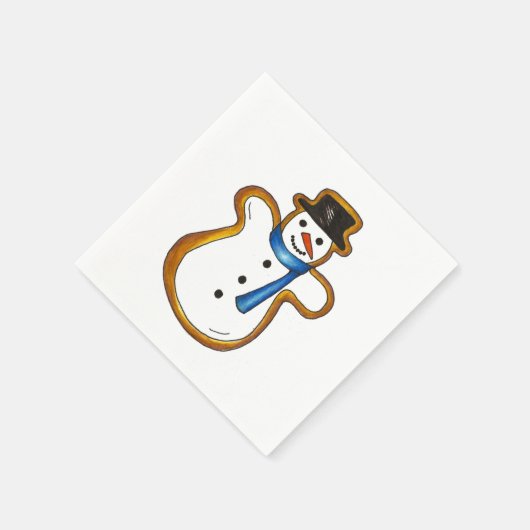 Snowman Sugar Cookie Kerstmis Winter Hanukkah Servetten (Hoek)