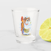 Snowman Surfer Drink heet glas - Fun (Voorkant)