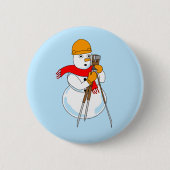 Snowman Surveyor Ronde Button 5,7 Cm (Voorkant)