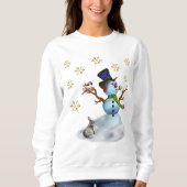 Snowman Sweatshirt voor dames  (Voorkant)
