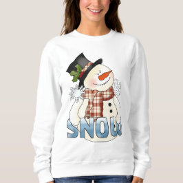 Snowman sweatshirt voor kerstwoord