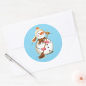 Snowman Sweep Glossy Stickers 3 inch (vel 6) (Envelop)