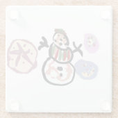 Snowman sweet glazen onderzetter (Achterkant)