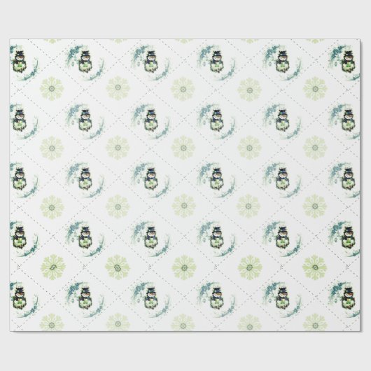 Snowman Sweet-kerstpapier Cadeaupapier (Vlak)