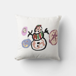 Snowman sweet kussen