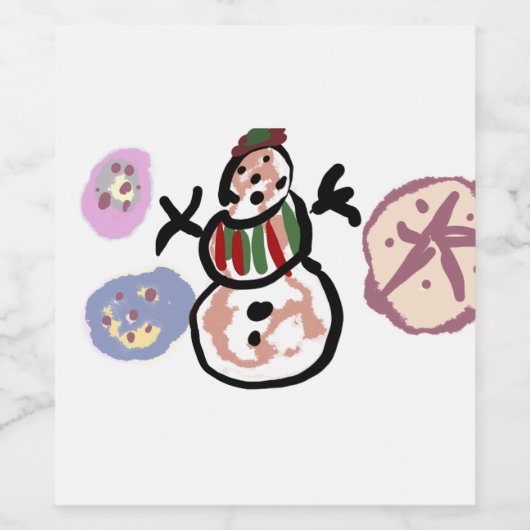 Snowman sweet wijn etiket (Enkel label)