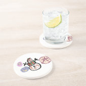 Snowman sweet zandsteen onderzetter (Zijkant)