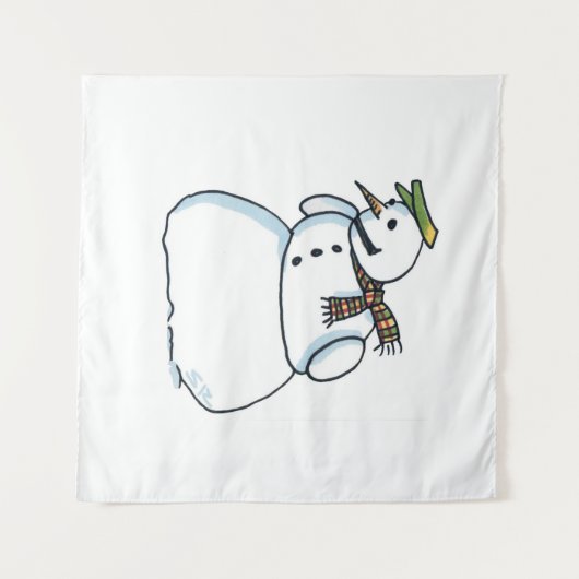 Snowman tapestry wandkleed (Voorkant (horizontaal))