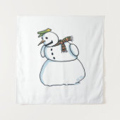 Snowman tapestry wandkleed (Voorkant)