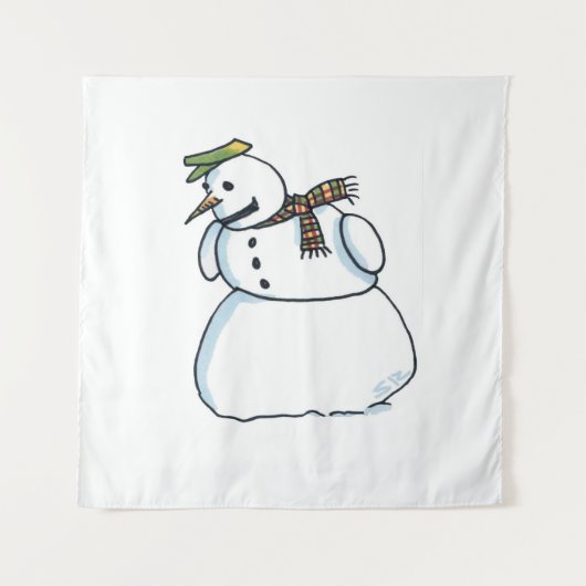 Snowman tapestry wandkleed (Voorkant)
