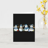 Snowman Teacher Winter Leopard Clroom Cute Blue St Kaart (Gele Bloem)