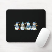 Snowman Teacher Winter Leopard Clroom Cute Blue St Muismat (Met muis)