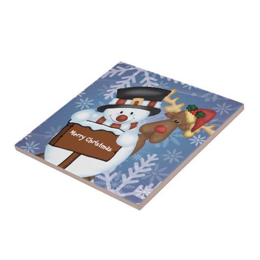 Snowman Tegeltje (Zijkant)