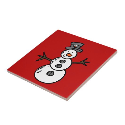 Snowman Tegeltje (Zijkant)