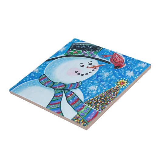 Snowman Tegeltje (Zijkant)