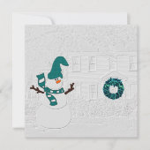 Snowman Thema voor kerstbericht Feestdagenkaart (Voorkant)